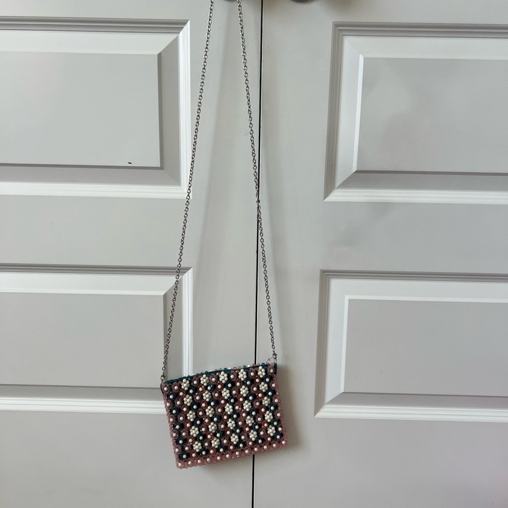 Vintage Beaded Crossbody Bag